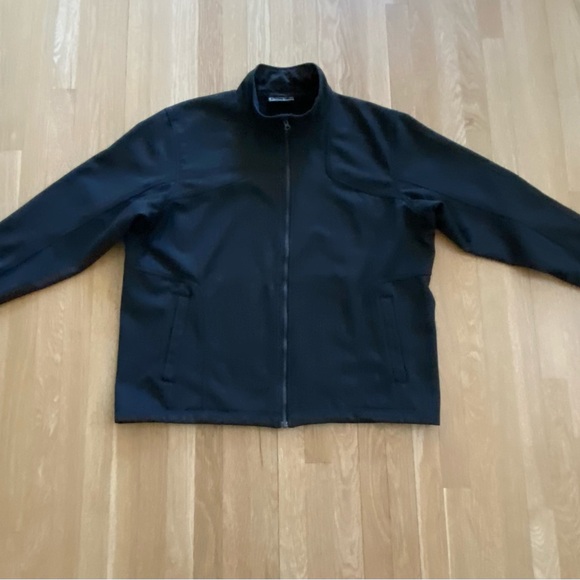 REI Mens Charcoal Gray Wool Blend Full Zip Jacket/Pockets /Adjustable Hem/ XXL - Picture 3 of 15